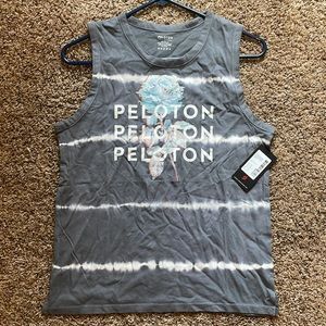 Peloton studio side slit tie-dye muscle tank